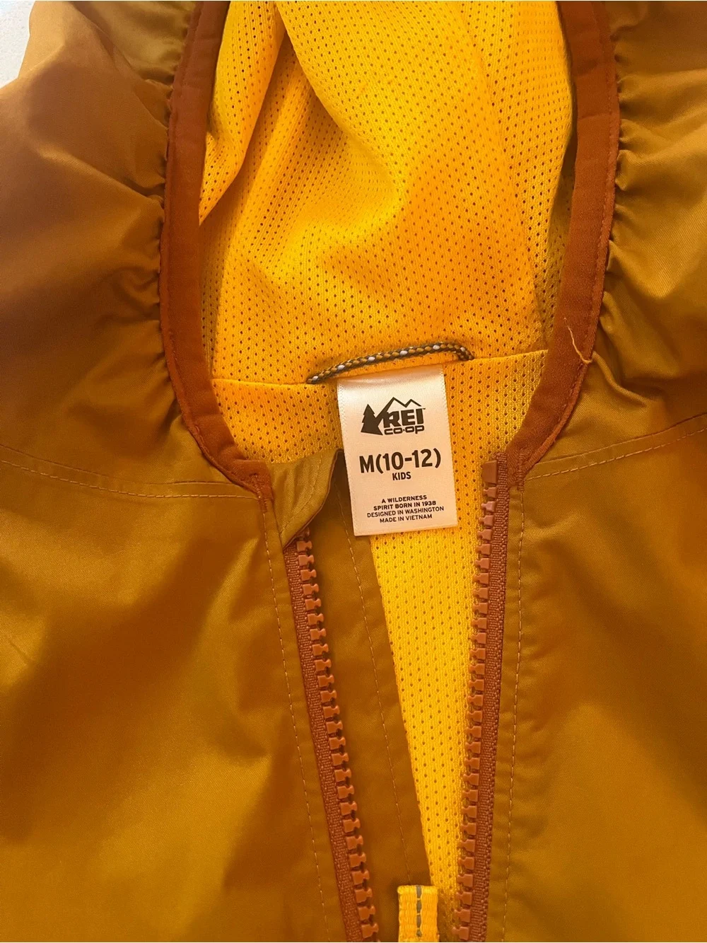 REI Kids' Hooded Raincoat in Mustard